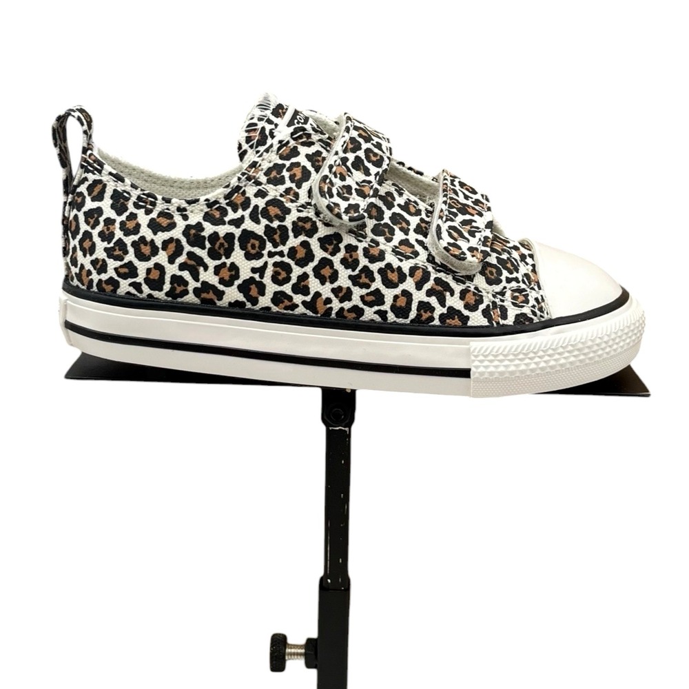 Converse Chuck Taylor Toddler Girls Slip-on Sneakers 8 Brown/White Leopard Print